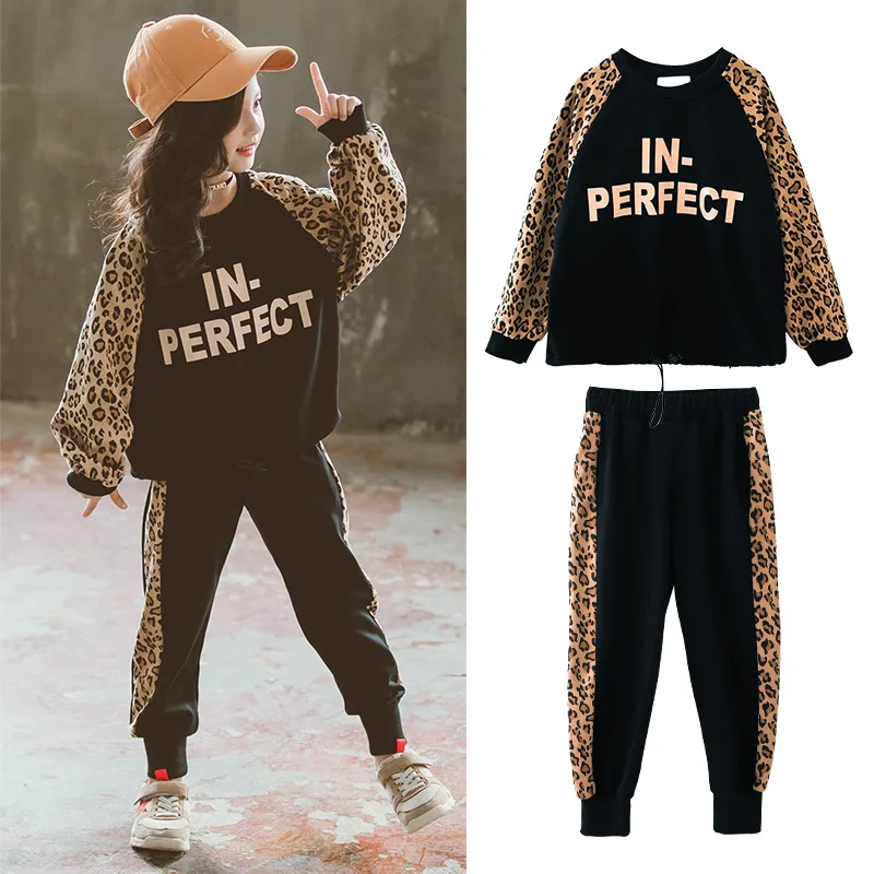 Комплект одежды для маленьких мальчиков и девочек с леопардовым принтом roupa infantil