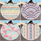 Пляжное полотенце в стиле бохо с мандалами, большие круглые пляжные полотенца из микрофибры, пляжная одежда с кисточками, летнее банное полотенце