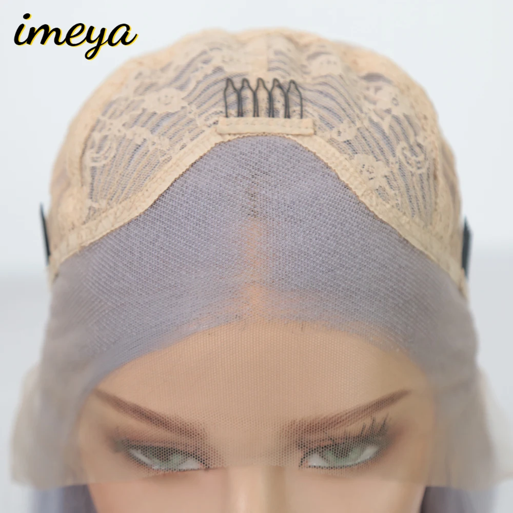 Imeya, 150% плотность, 24 дюйма, шелковистые прямые парики, термостойкие волосы, синтетические, 13x3, парики на кружеве для женщин, можно косплей, парики