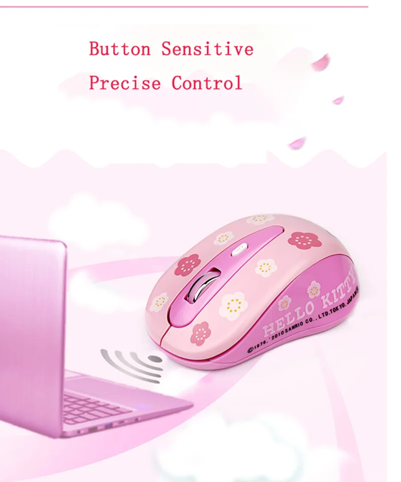 Мини USB мышь розовый милый мультяшный компьютер Mause 3D Оптическая Беспроводная