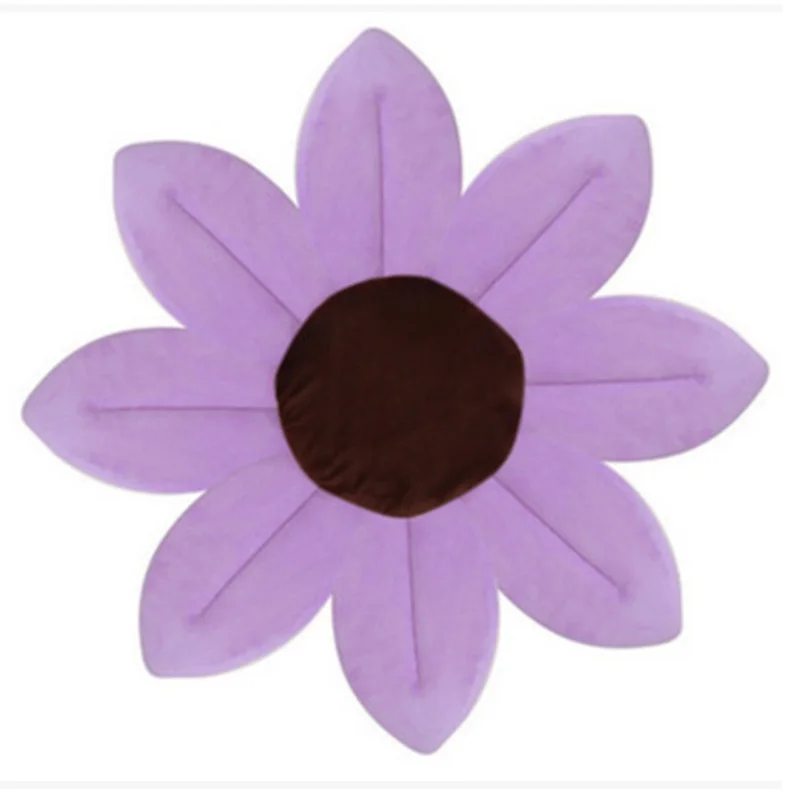 Purple Для Новорожденных Детская ванна Складная Цветущая мочалка; мочалка В Виде Цветка Ванна Цветущая Подсолнух детское сиденье коврик Детская игровая подушка для ванны противоскользящая - Цвет: Purple