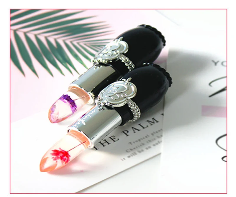 Новое поступление 2020 прозрачные желейные помады с цветами естественная красная