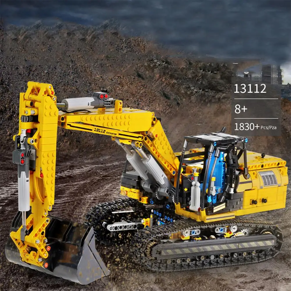 RCtown 1830 шт RC экскаватор электрический трек автомобиль 2 в 1 строительные блоки