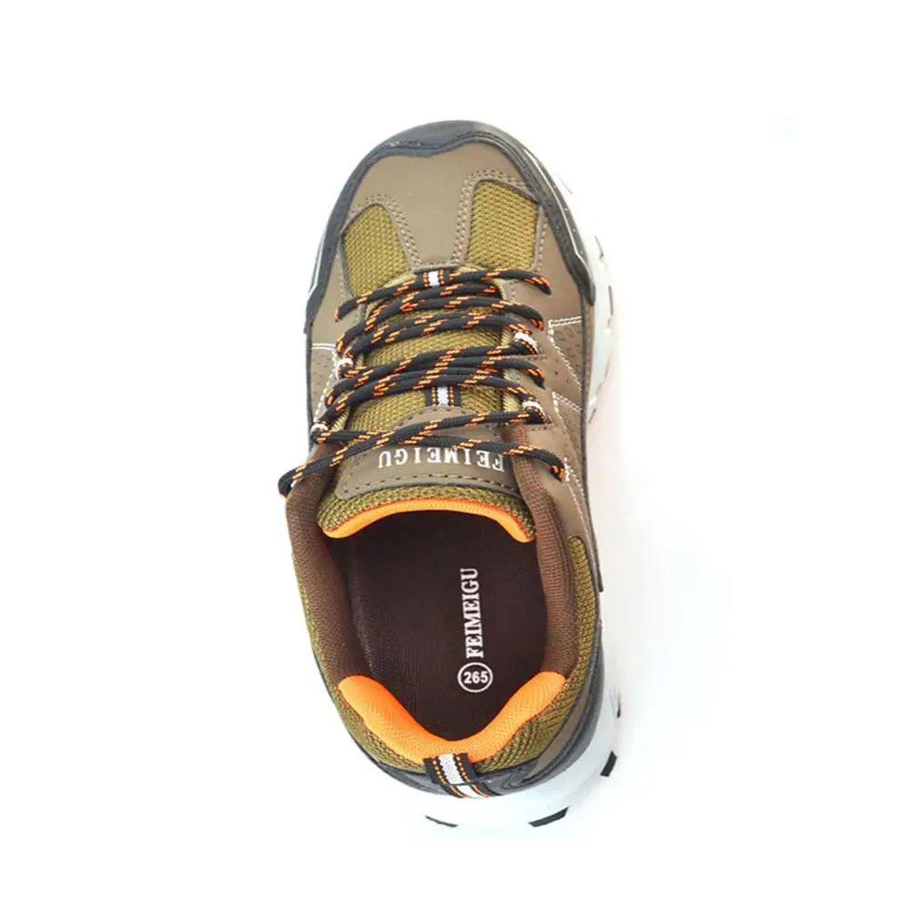 

Men Elastic Sneakers Non Slip Trainer Running Jogging Walking Hiking Outdoor Athletic Workout Durable Shoes Brown Style