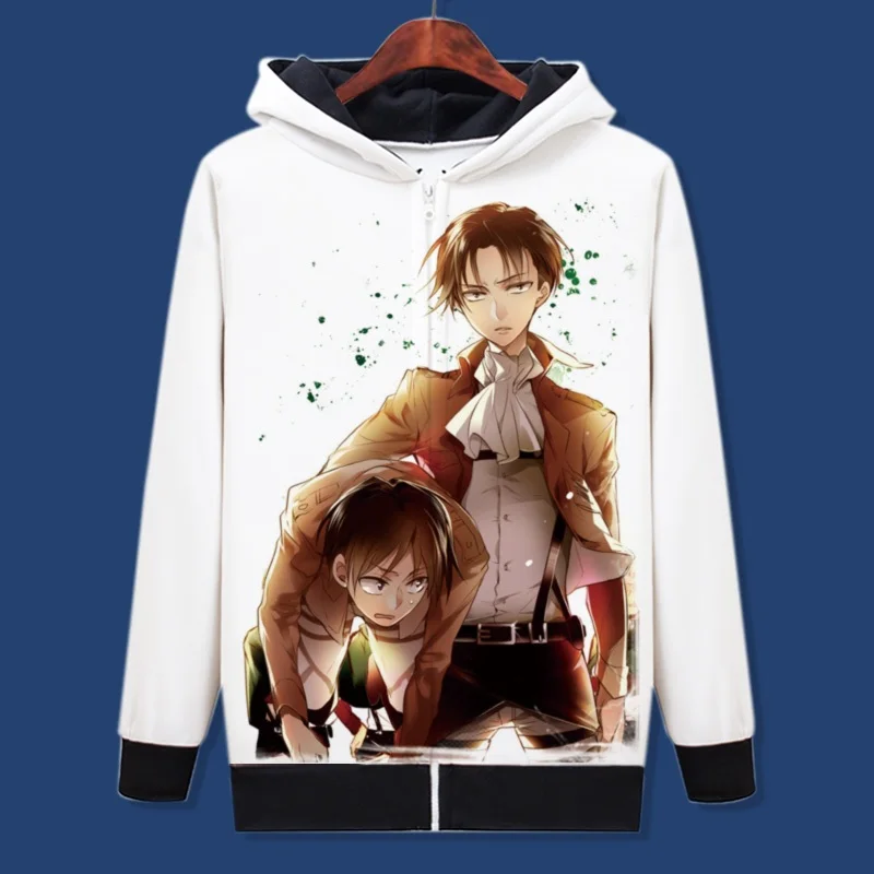 

Unisex Anime Cos Attack on Titan Cotton Casual Hooded Hoodie Sweatshirts Cardigan Jacket Coat
