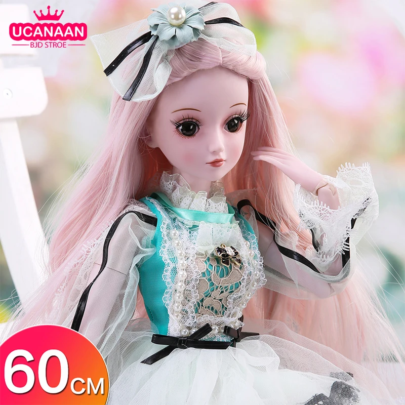 60 см шарнирная кукла для девочек со сменными розовыми волосами SD Куклы как