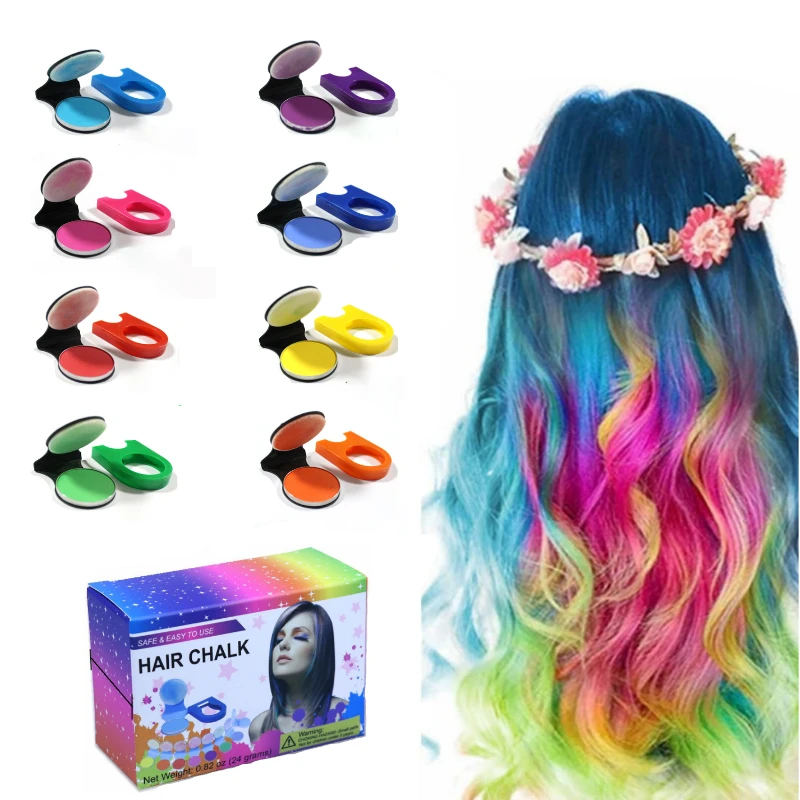 

Color Hair Wax Styling Tools Pomade 8-color Portable Hair Chalk Powder DIY Hair Dye for Women Men Hair Coloring Products