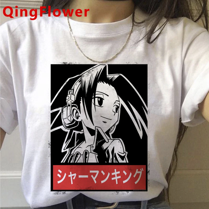 

Король-шаман Yoh Asakura Amidamaru футболка для мужчин белая футболка с принтом в виде kawaii размера плюс tumblr летний топ белая футболка в винтажном стил...