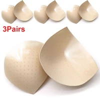 triangle bra cup pads perforated breathable nipple cover sponge pad underwear bra insert pad bikini breast liner thickness 0 8mm