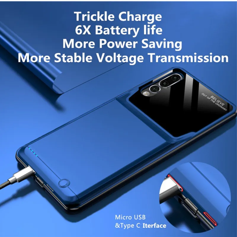 6000 мАч портативный Power Bank чехол для Huawei P30 Pro Внешняя батарея зарядное устройство