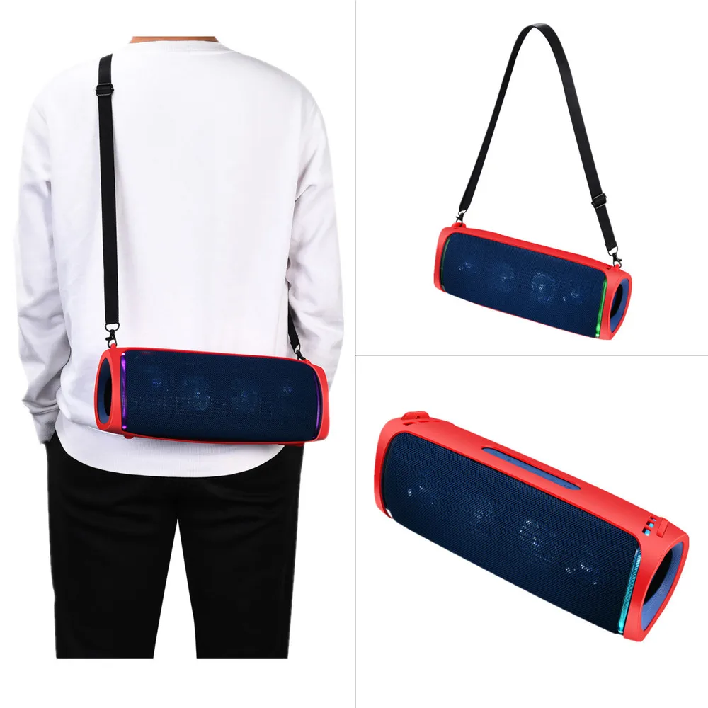 

Silicone Wireless Speaker Protective Cover Portable Speaker Skin Case with Strap for Sony SRS-XB43 Bluetooth Speaker