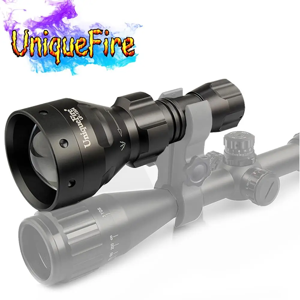 

UniqueFire 1504 XML White Led Light Latest Black Flashlight 67mm Convex Lens Aluminum Torch For Hunting
