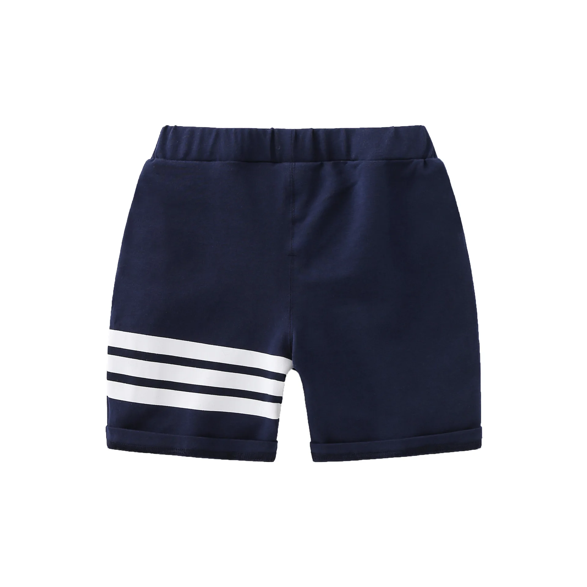 

New 2021 summer children's clothing pure cotton short-sleeved striped wild casual boys and girls T-shirt shorts suit