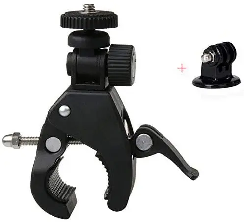 

Motorcycle Bike Handlebar Clamp Mount with Tripod Adapter for GoPro Hero 9 8 7 6 5 Xiaoyi and Other Action Cameras