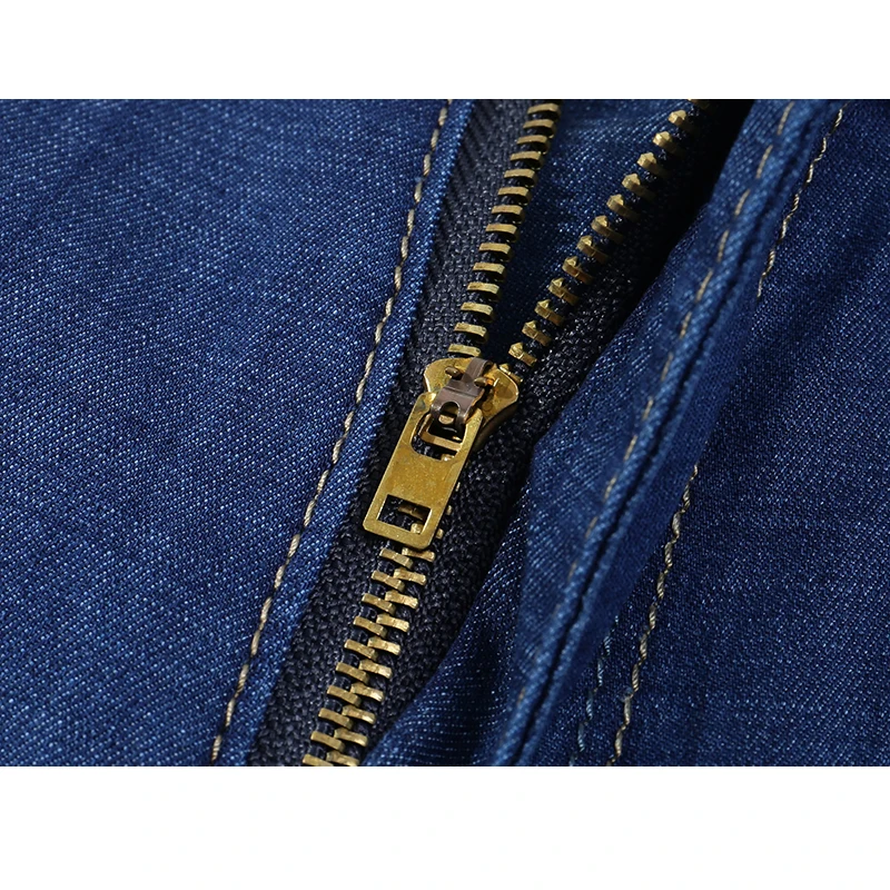 Джинсовые шорты KSTUN мужские стрейчевые брюки прямого кроя Regular Fit хлопковые