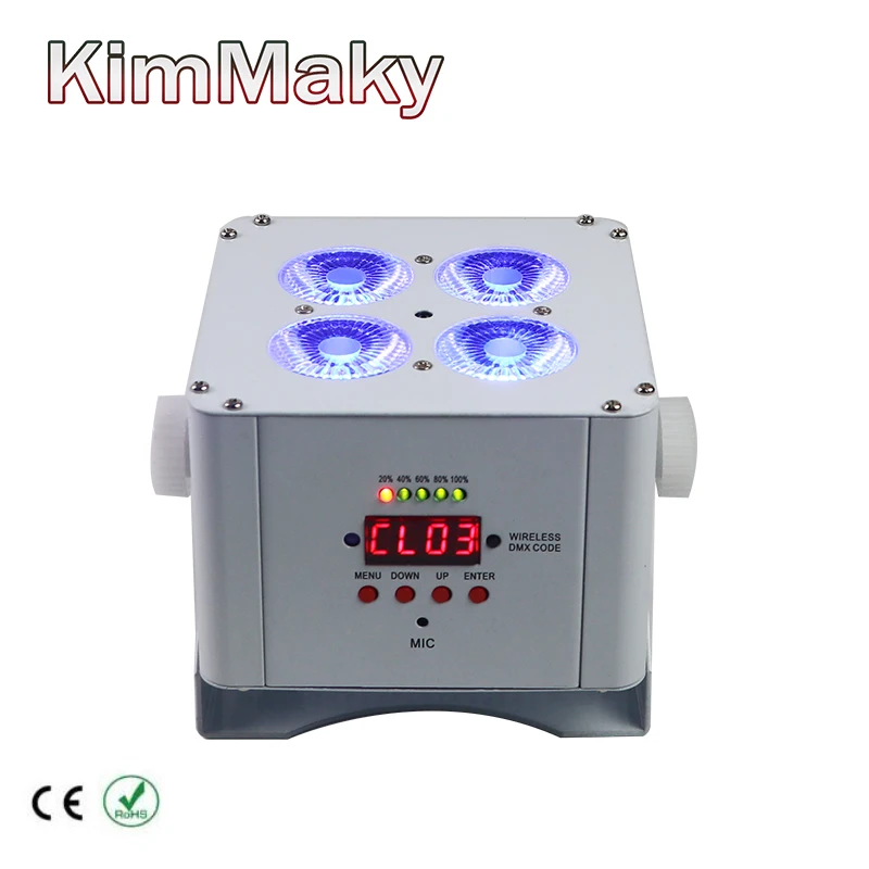 1 шт./коробка 4x18 Вт RGBWA + UV 6в1 светодиодный сценический светильник led подсветка