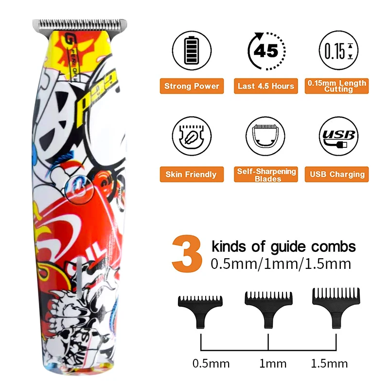 

Hair Clipper Personal Electric Hair Trimmer Rechargeable Strong Power Hair Shaving Machine Carving Clipper Mes Styler