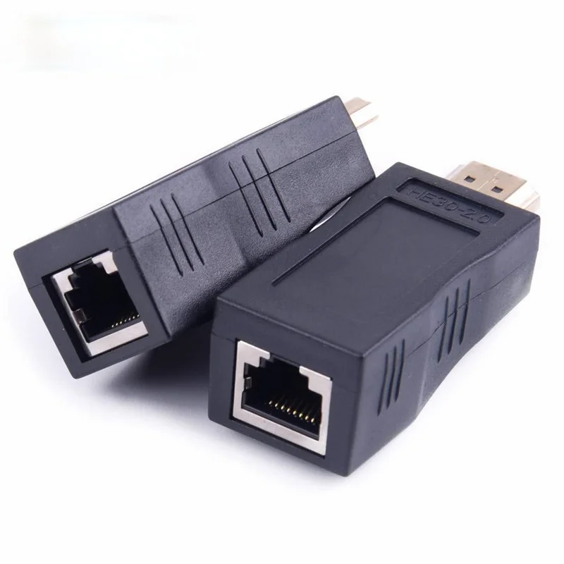 HDMI-совместимый удлинитель 4K 1 4 30 м Bundwin пара RJ45 через Cat 5e/6 сетевой адаптер LAN Ethernet