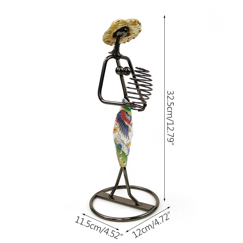 Европейские Железные мужские цветочные горшки с персонажами ручной работы