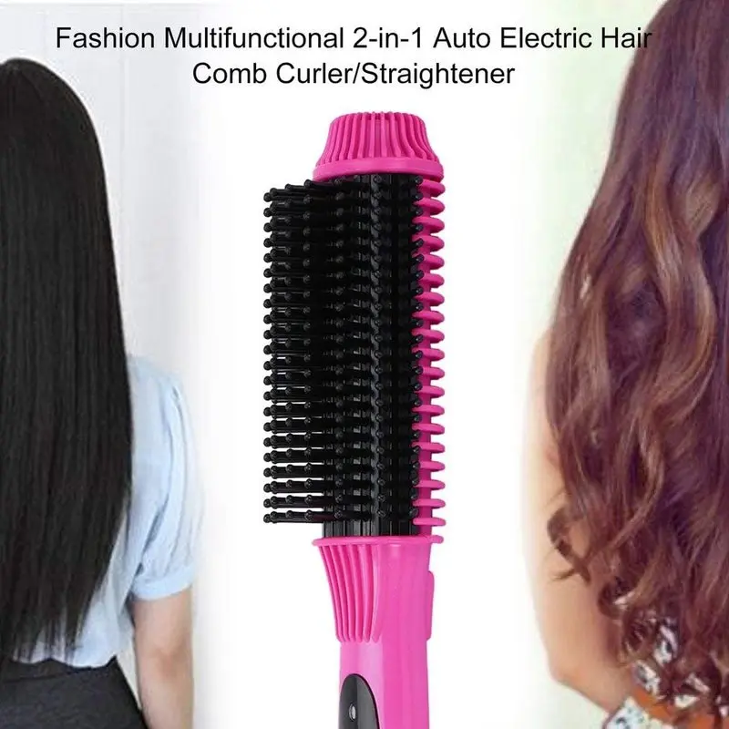 2 в 1 анион Быстрое нагревание бигуди Выпрямитель для волос Электрический анти