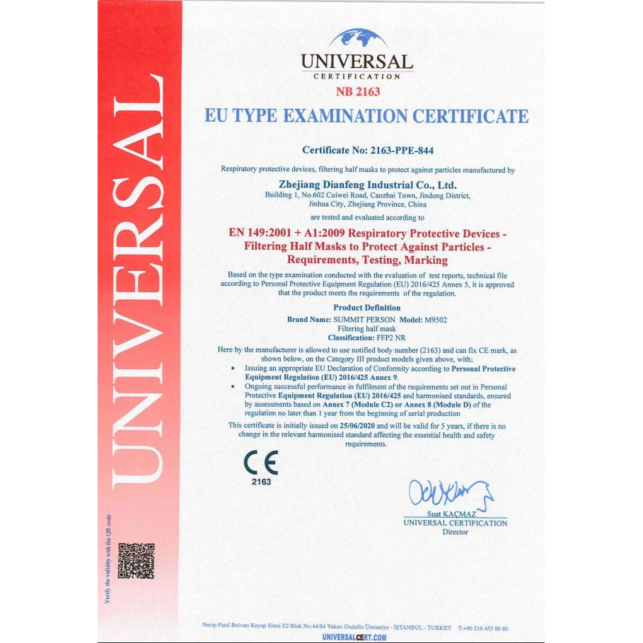 Маска KN95 FFP2 для взрослых 5-слойная Пылезащитная многоразовая |