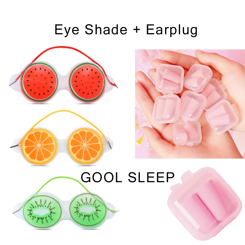 

Новый креативный милый компрессионный оттенок для глаз с фруктами, снимает усталость, удаляет черные мешки для глаз и розовые затычки для у...