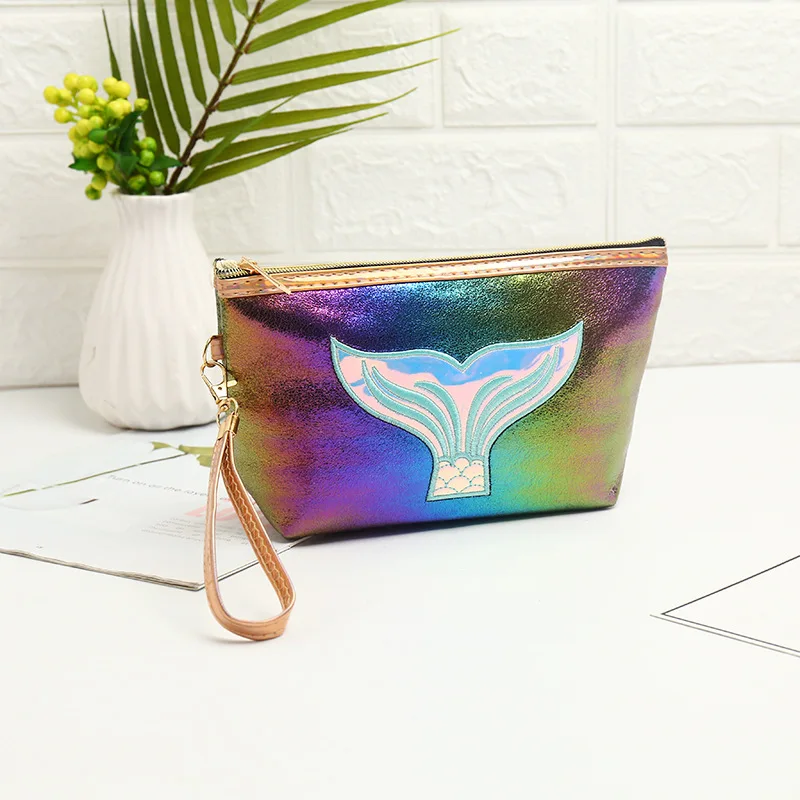 Косметички с лазерным корпусом русалки голографические дорожные сумки для