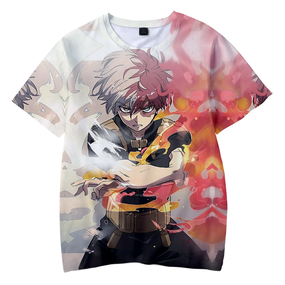 

2021 летние детские футболки с 3D-принтом моя геройская академия, Мужская футболка, модные детские футболки в стиле Харадзюку, Лидер продаж, мо...