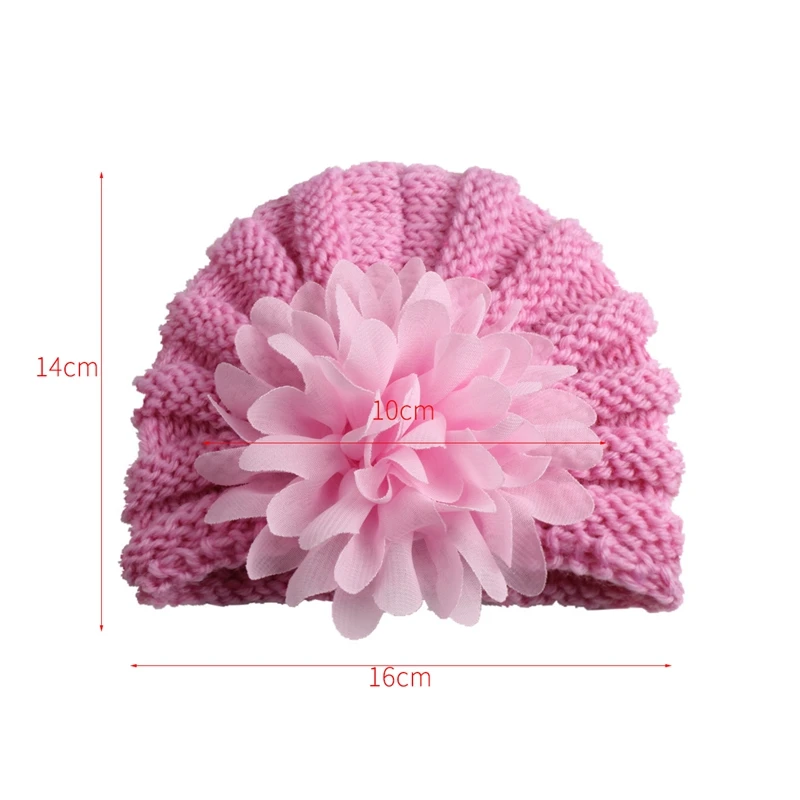 

3 Pcs Knitted Baby Hats Bonnet Enfant Photography Props Baby Beanie Turban Hats Newborn Baby Caps Gifts