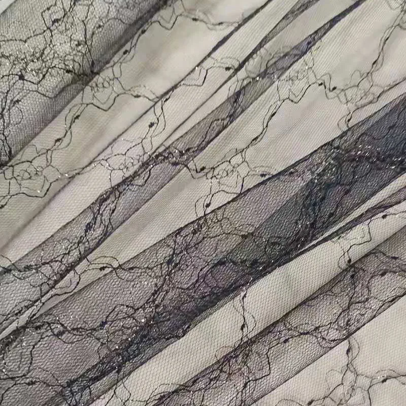Блестящая вуаль 160*90 см металлическая сетчатая ткань декоративная кружевная