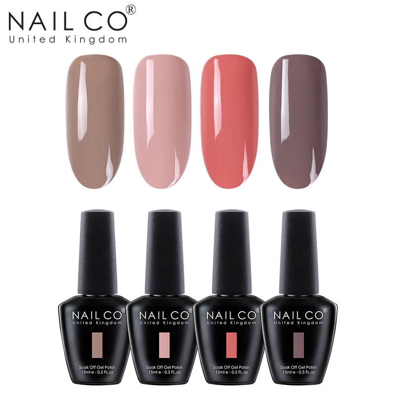 

NAILCO 4pcs/Set 15ml Glitter Gel Nail Polish Vernis Lakiery Esmalte Shiny Gel Polish Kit UV Nail Suit LED Nail Art Fast Shipping