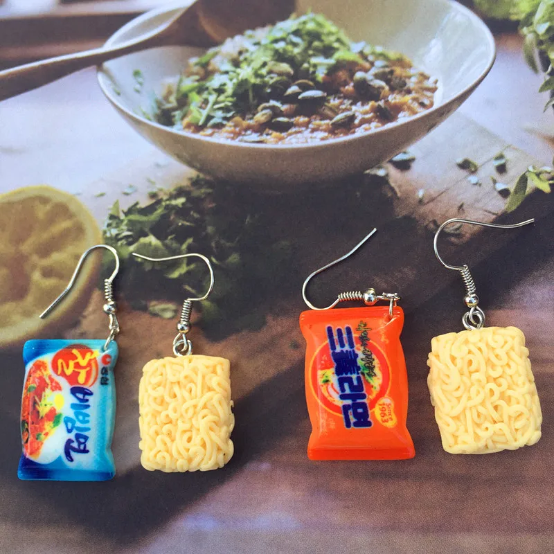 Милые маленькие детские серьги-капельки, простая модная персональная Diy креативные мгновенные серьги-лапши, подарок для ювелирных изделий