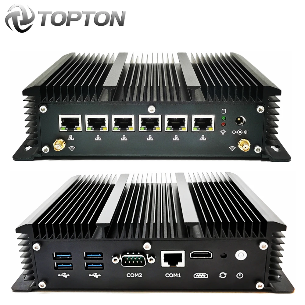 2021 10TH Gen промышленный Мини ПК Intel Core i5 10210U 6 Lan брандмауэр маршрутизатор Pfsense сервер