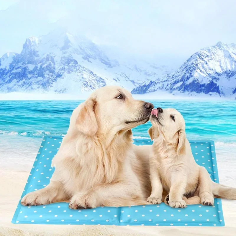 

Dog Mat Cooling Summer Pet Ice Cooling Pad Folding Breathable Cat Sleeping Mat For Small Medium Large Dogs Pet Accessioes