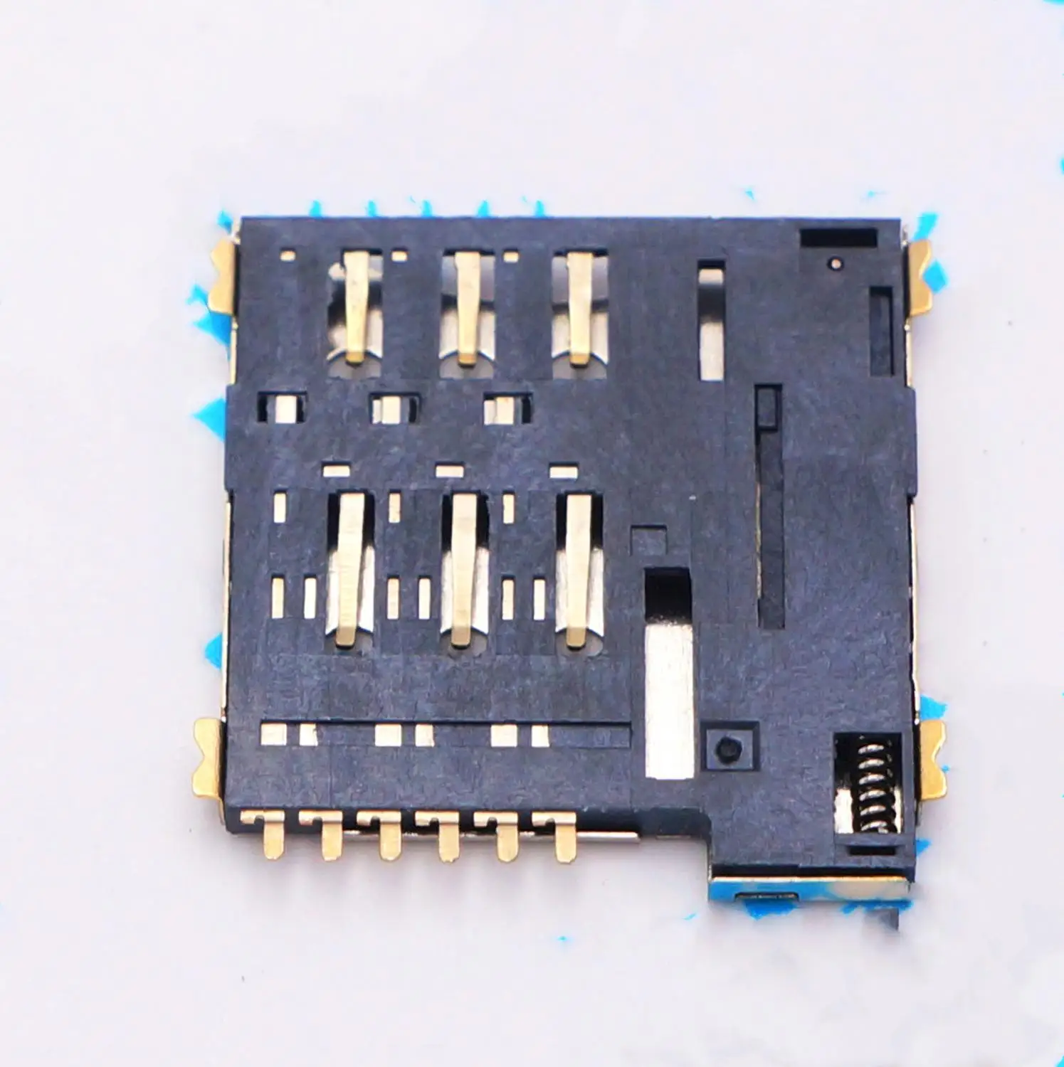 

Высококачественный медный Micro SIM 6p держатель для карт маленькая карта с эластичным слотом для sim-карт ультратонкий держатель для мобильных к...
