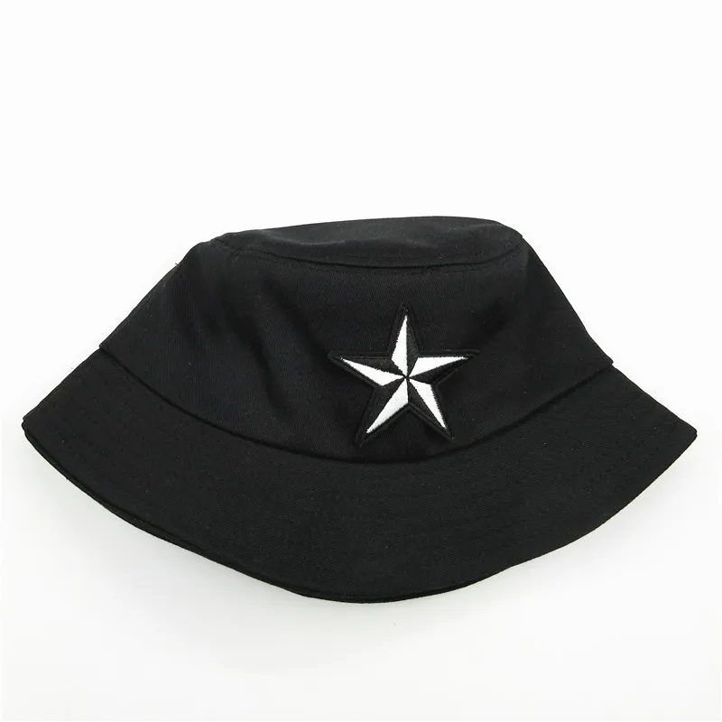 LDSLYJR хлопковая Панама с вышивкой в виде больших звезд рыбацкая шляпа уличная
