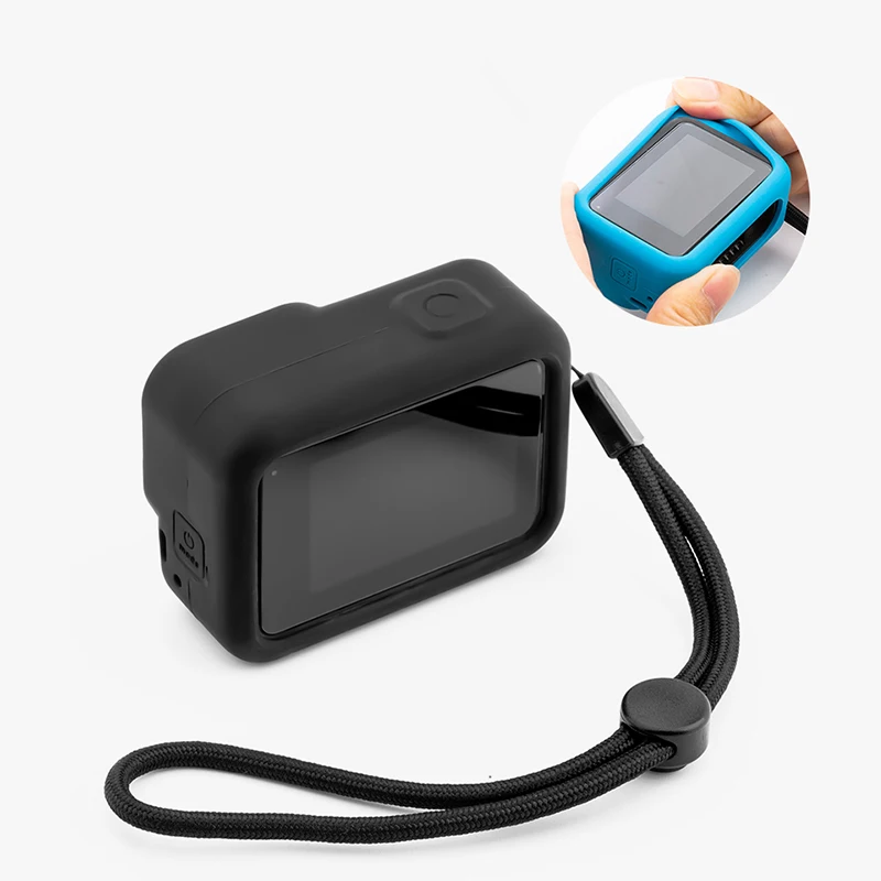 Фото Мягкий силиконовый чехол для корпуса Gopro Hero 8 черный защитный с ремешком комплект Мягкий силиконовый чехол для корпуса Gopro Hero 8 черный защитный с ремешком комплект