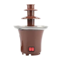 fondue fountain electric electric chocolate waterfall 3 layers chocolate melt with heating fondue for chocolate bbq sauce candy