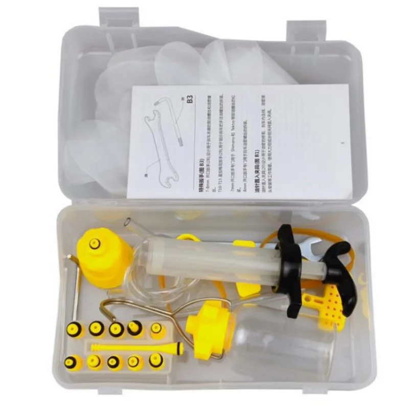 

Mountain Bicycle Hydraulic Brake Bleed Kit Have 2 Types Of Oil Storage Powerful Bike Repair Tool