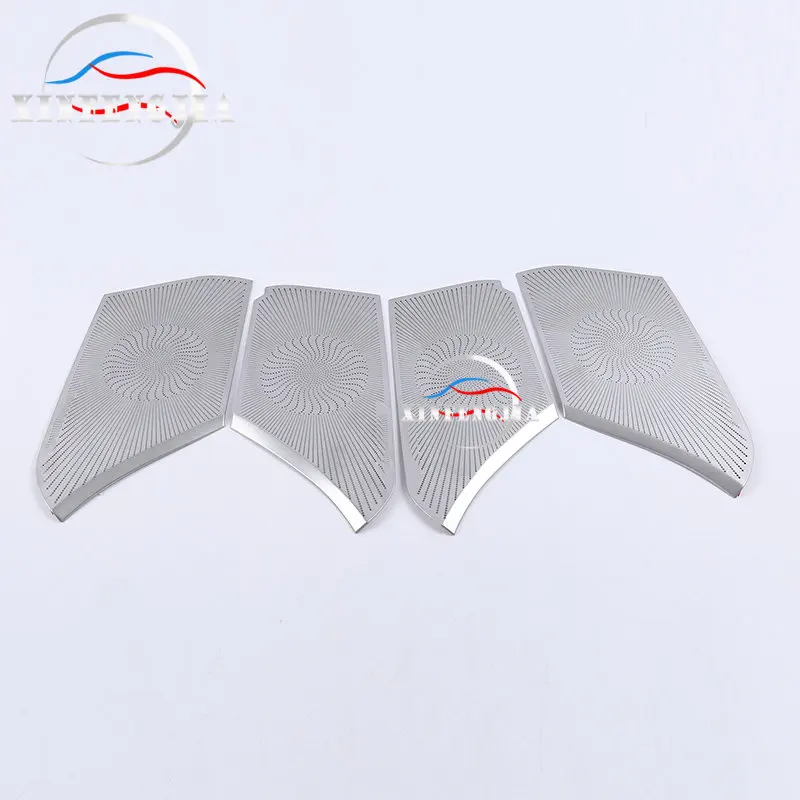 

For Toyota Camry 18-19 4* Silvery Car Door Stereo Speaker Decorate Cover Trim