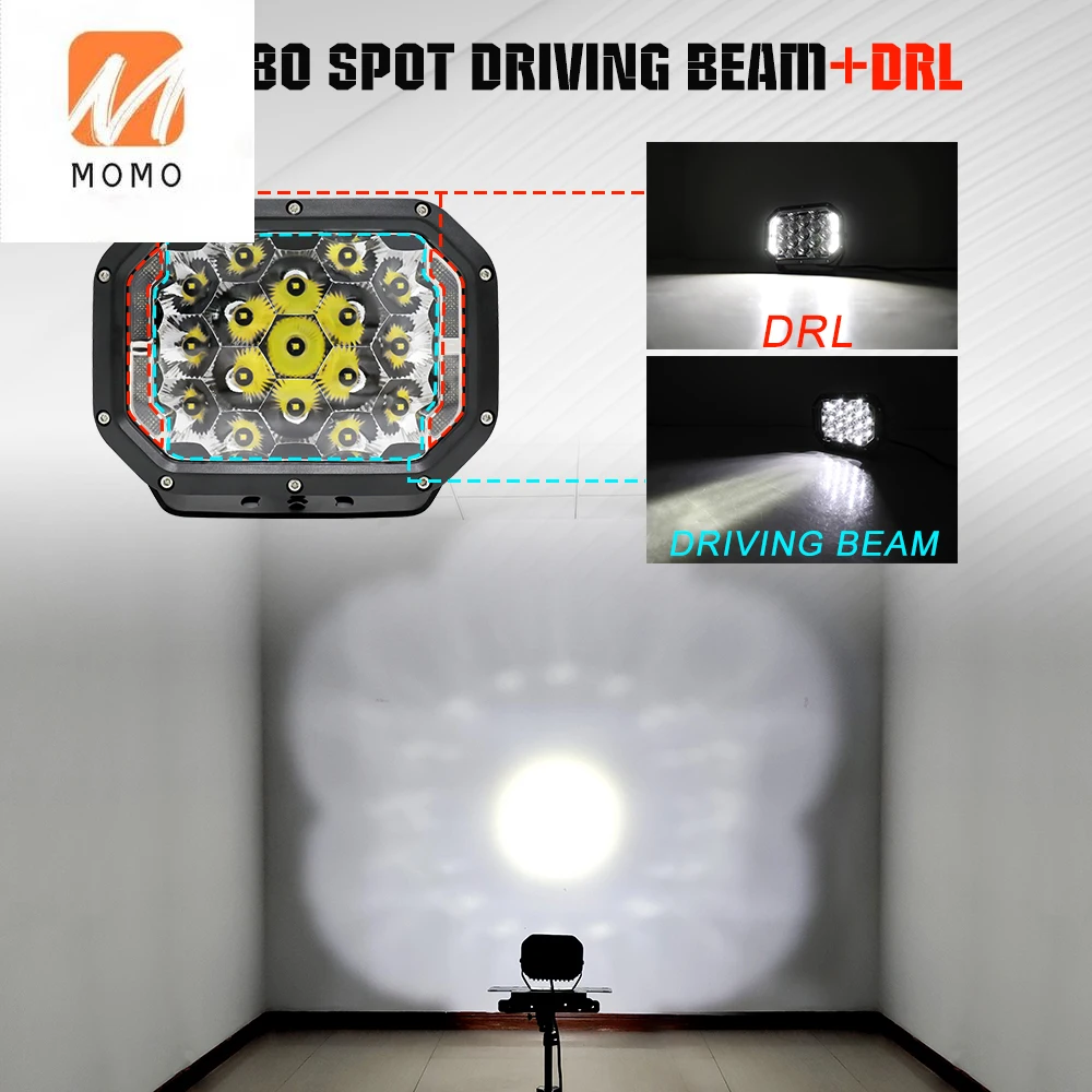 للبيع 7 بوصة على الطرق الوعرة مركبة Led أضواء جراب ، 14000LM الطرق الوعرة مكعب 4x4 قارب 6WD الوفير سقف Led ضوء العمل للشاحنات جرار