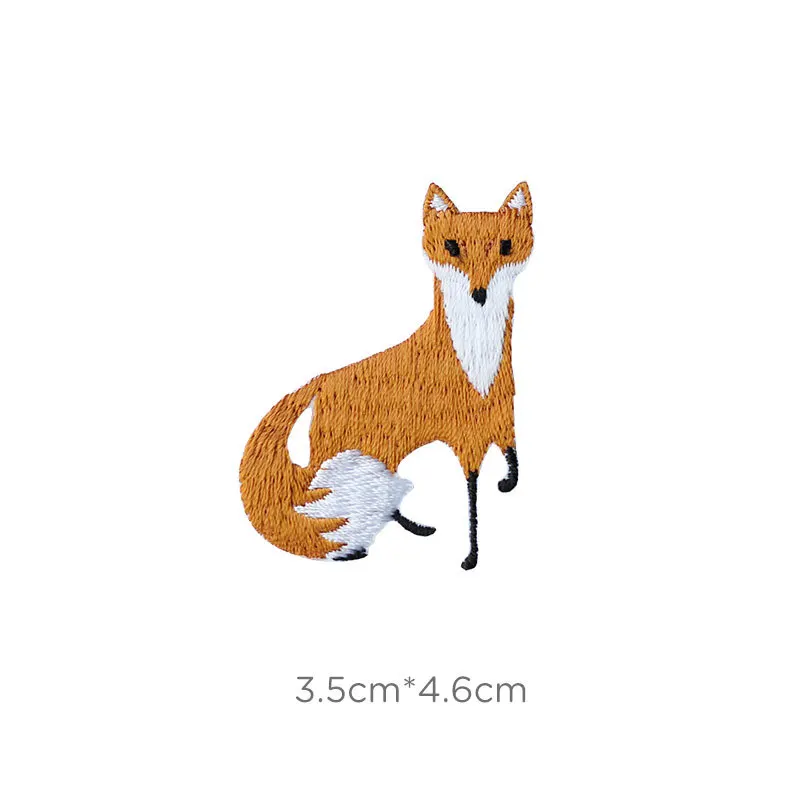 WhatIlife оранжевая мультяшная нашивка для одежды с маленькой лисой вышивка наклейки