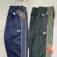 needles pants men women high quality awge butterfly embroidered logo needles trousers