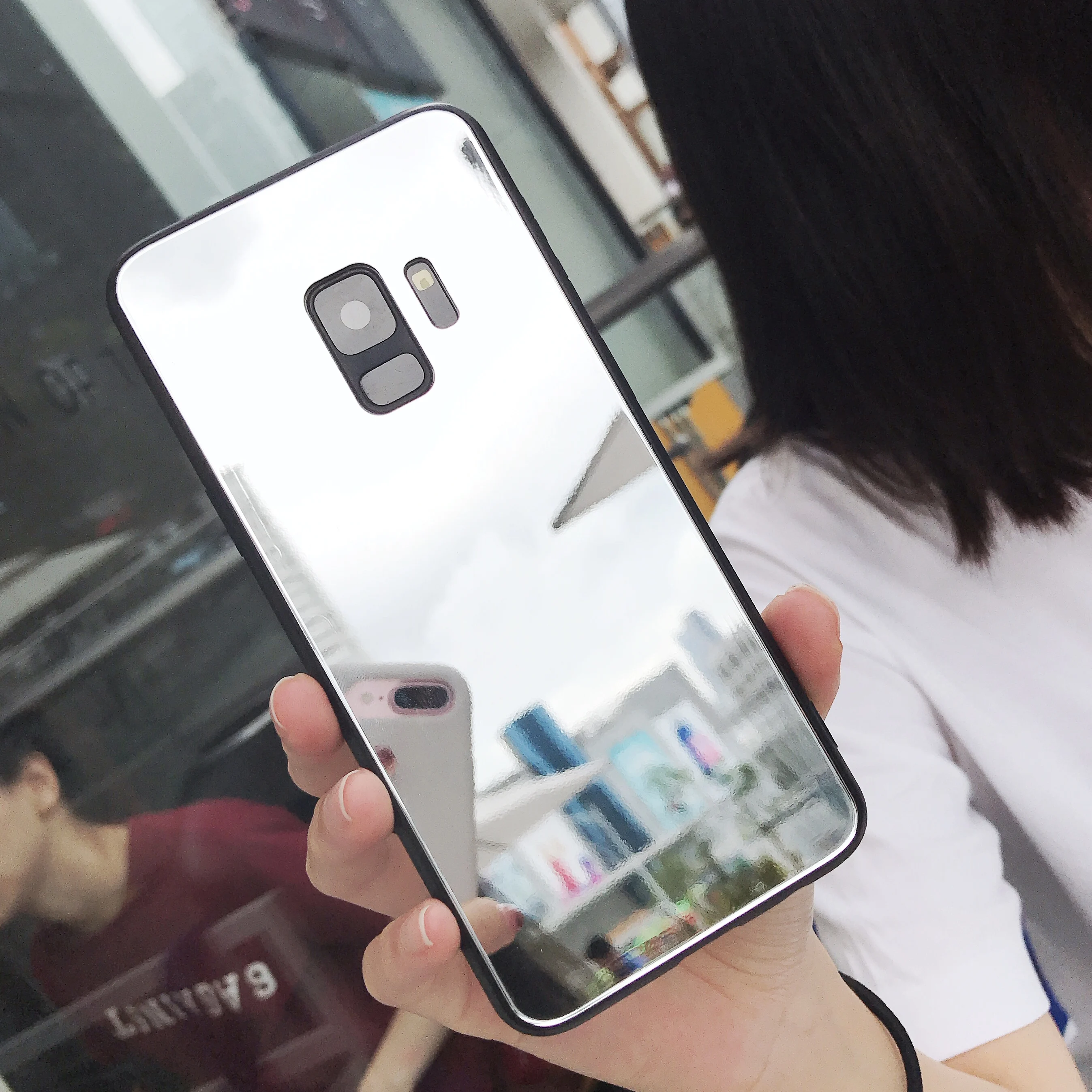 CASEIER Роскошный чехол для Xiaomi Mi 10 Pro зеркальная стеклянная задняя крышка 8 9 черные