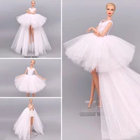 2pcslot pure white fashion doll clothes for barbie doll outfits wedding dress ballet dresses party gown 16 doll accessories