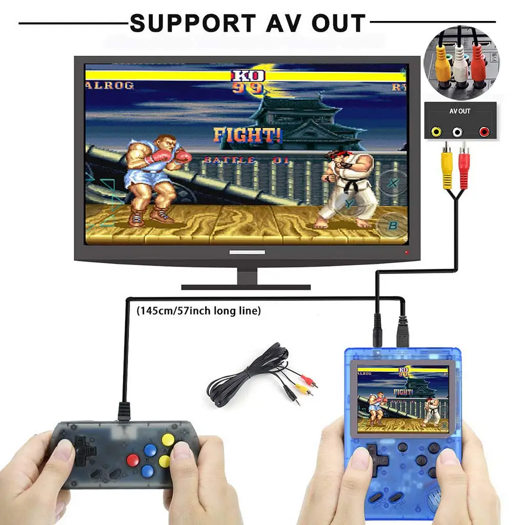Обновленная портативная Ретро видеоконсоль для мини игр 360 портативные игровые