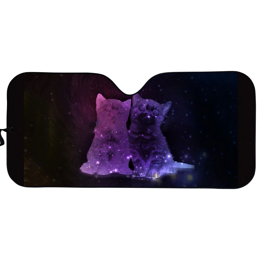 

PinUp Angel Galaxy Cat Prints Car Accessories Universal Car Sunshade Windshield Cover for Window 2021 New Auto Gloss Sun Shade