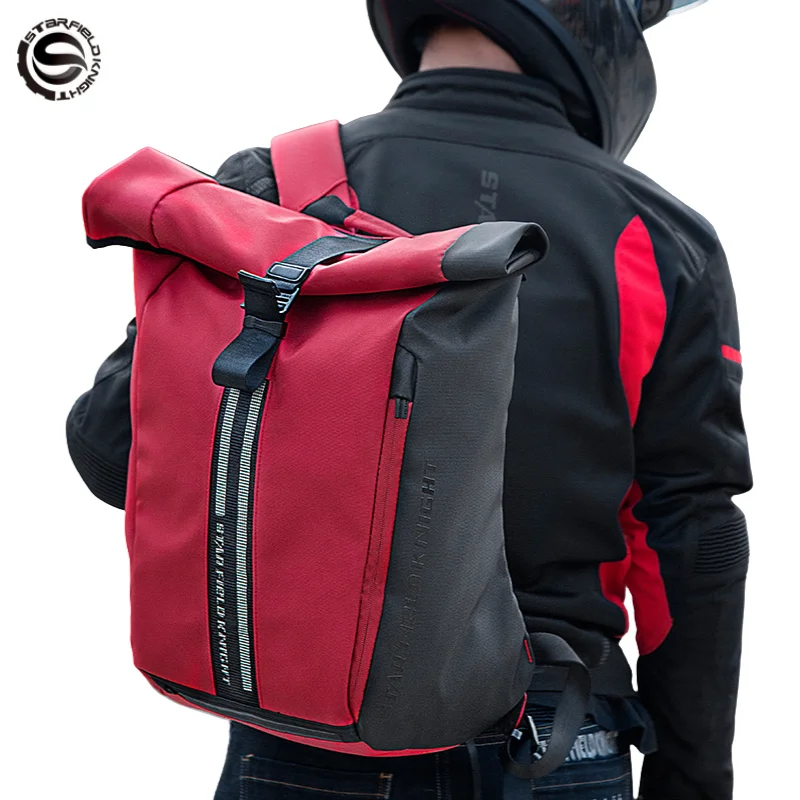 

LED Flash Light Rider Backpack Motorcycle Shoulder Bag Large Capacity Motocross Suitcase Waterproof Travel Moto Luggage Bag