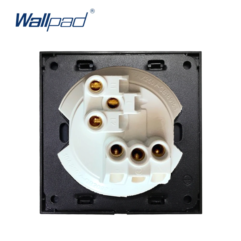 3 Pin многофункциональная розетка Wallpad Хрустальная стеклянная панель настенная