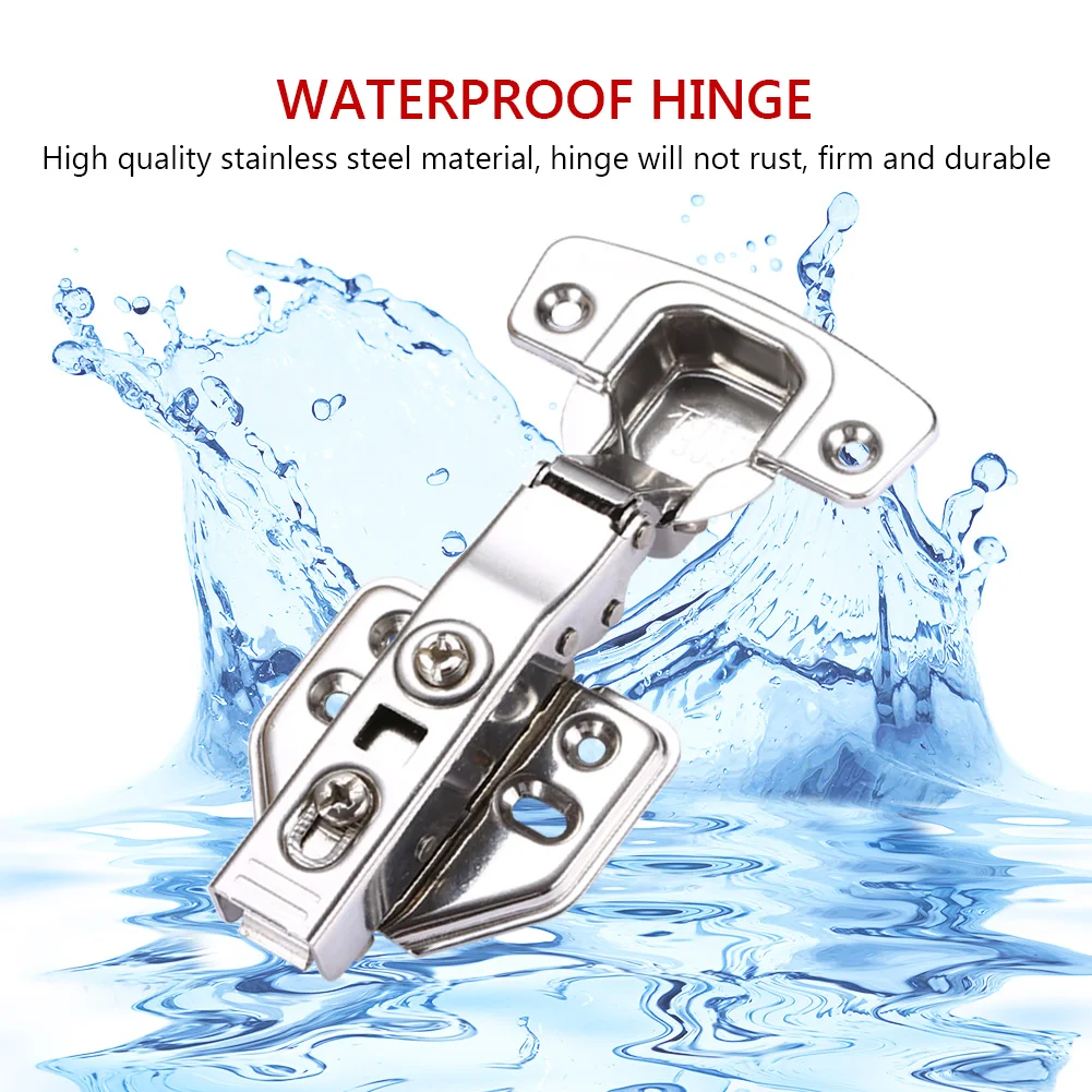 Петли для шкафа из нержавеющей стали 4 шт. Буфер Заслонки мягкое закрытие